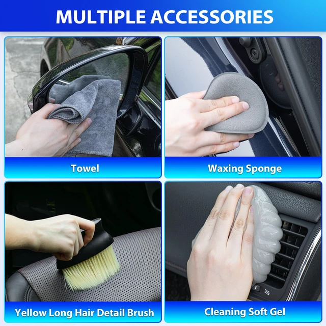 Alt view image 7 of 7 - Car Cleaning Kit with High Power Vacuum,31PCS Car Detailing Kit | Complete Corded Vacuum Kit, 10PCS Detailing Brushes, Storage Bag, Car Cleaning Supplies for Gift, Car Accessories for Women