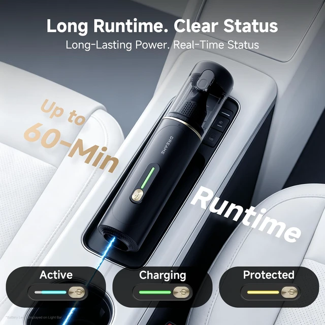 Alt view image 4 of 7 - VBP20-B Car Vacuum Cleaner 4-in-1 Hand Vacuum with Charging Dock | Portable Hanheld Vaccum Cordless, 19kPa Suction, One-Touch Empty, Air Duster Blower for Car, Keyboard, Office, Home