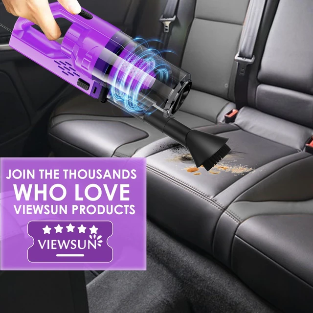 Alt view image 7 of 7 - 17PCS Car Cleaning Kit, Purple Car Interior Detailing Kit with High Power Handheld Vacuum, Detailing Brush Set, Windshield Cleaner, Cleaning Gel, Complete Auto Accessories for Women Gift
