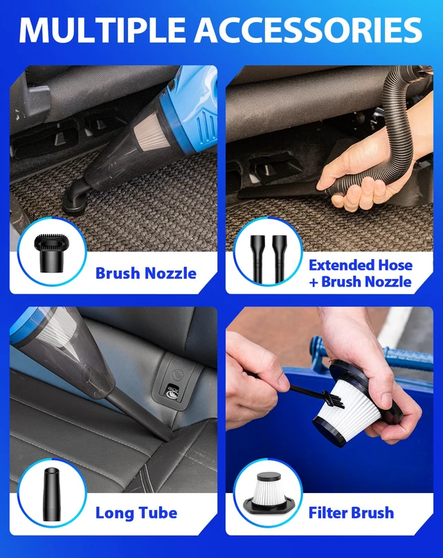 Alt view image 4 of 7 - Car Detailing Kit with Foam Gun & Vacuum, 41Pcs Car Cleaning Supplies