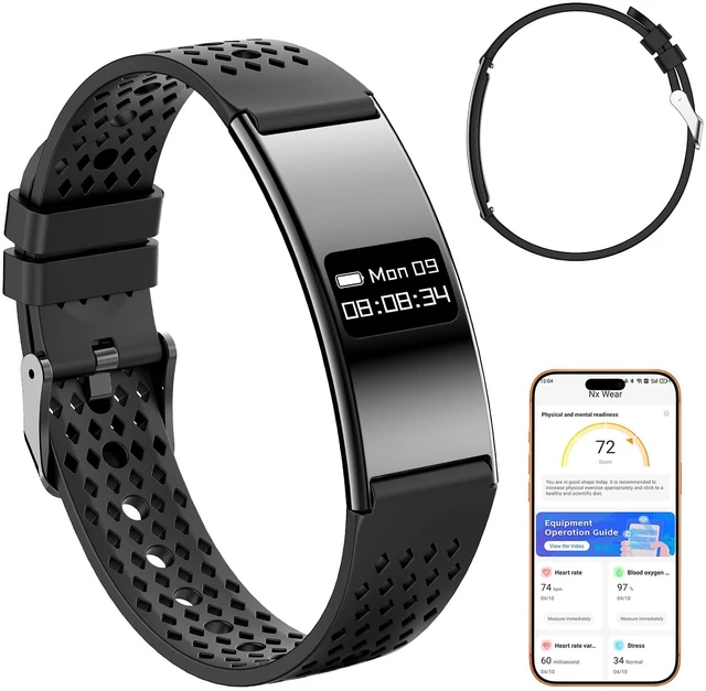 Main image of Smart Fitness Tracker Bracelet for Women & Men with Sleep Monitoring | 24/7 Heart Rate & Blood Oxygen Monitor, Activity Tracker with 7-Day Battery, Step Counter, Fitness Watch for Android & iPhone
