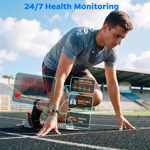 Alt view image 5 of 7 - Smart Fitness Tracker Bracelet for Women & Men with Sleep Monitoring | 24/7 Heart Rate & Blood Oxygen Monitor, Activity Tracker with 7-Day Battery, Step Counter, Fitness Watch for Android & iPhone