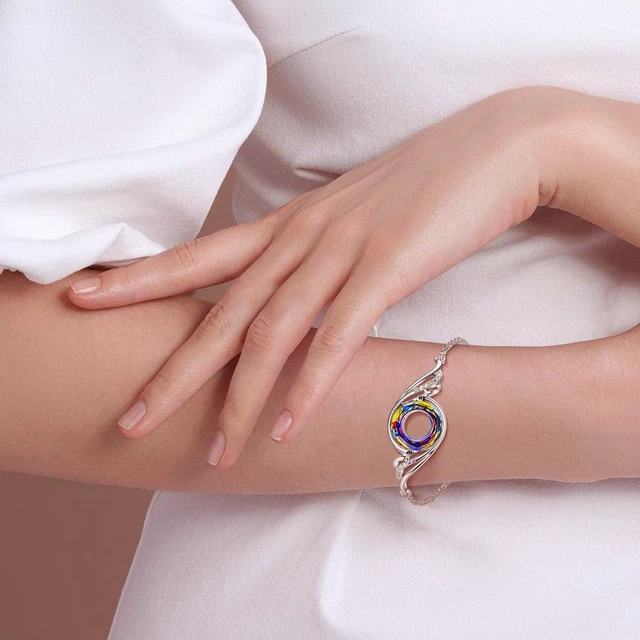 Alt view image 4 of 5 - Slider Bracelets for Women Crystal Bracelet Jewelry Birthday Gifts for Women Wife Christmas Mothers Day Gifts for Mom Daughter Girlfriend Lady Valentines Day Anniversary Jewelry for Her