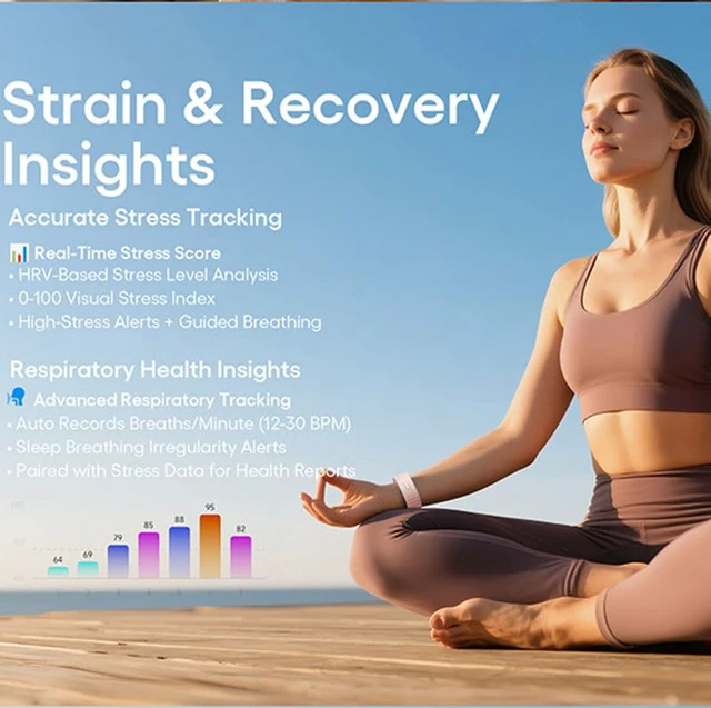 Alt view image 6 of 6 - V4 Silver EDA GSR Skin Sensor Smart Band Fitness Tracker Telemedicine Devices Smart Health Bracelet De Smart Watch Bands (Black and Grey)