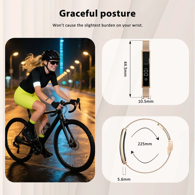 Alt view image 7 of 7 - Fitness Health/Calorie Tracker with 2 Bands, Sleep Detection Bracelet | Heart Rate, 5ATM Waterproof, Pressure Detection, Multiple Sport Modes, Pedometer Smart Bracelet for Women Men Android iOS