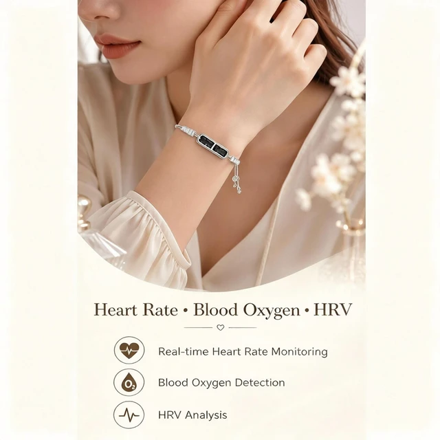 Alt view image 5 of 7 - Smart Bracelet for Women,Jewelry Fitness Tracker,IP68 Waterproof | Fashion Wristband with Multiple Sport Modes Android iOS