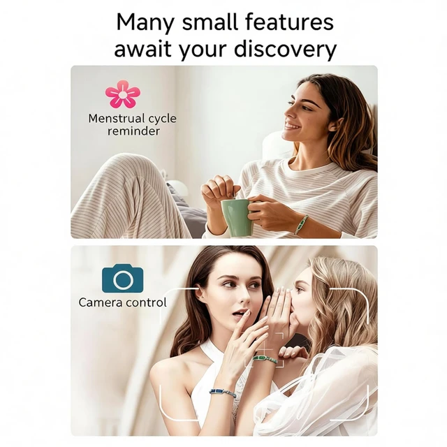 Alt view image 6 of 7 - Smart Bracelet for Women,Jewelry Fitness Tracker,IP68 Waterproof | Fashion Wristband with Multiple Sport Modes Android iOS