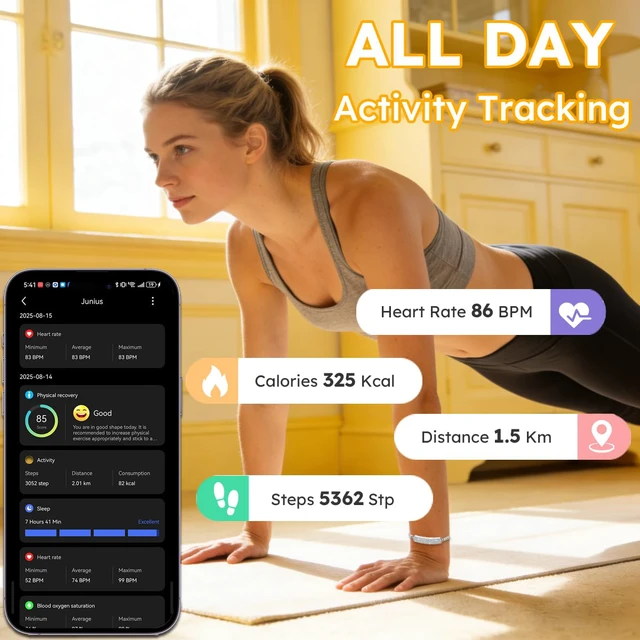 Alt view image 4 of 7 - Fitness Tracker Dressy Diamond Smart Bracelet for Women Ladies Health Wristband Heart Rate Monitor Sleep Tracker Step Counter Pedometer Waterproof Fashion Activity Tracker