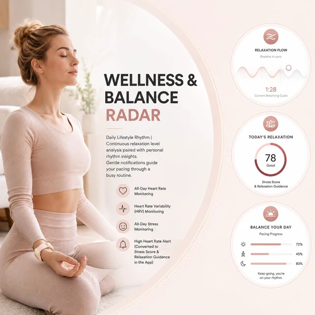 Alt view image 3 of 7 - Screen-Free Fitness Tracker Smart Band No Display Health Bracelet | Heart Rate Monitor Sleep Tracking Fall Detection Alert and SOS Lightweight Smart Bracelet for Women Men Android iOS