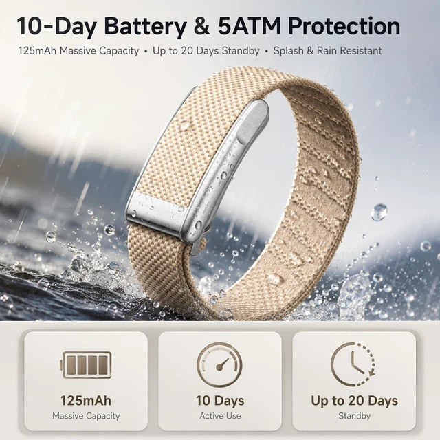 Alt view image 7 of 7 - Smart Band Smart Bracelet Fitness Tracker for Women Men Health Arm Band Tracker with Heart Rate Sleep Monitor NFC Android iOS Midnight