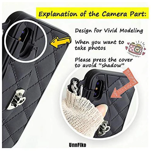 Alt view image 5 of 7 - Wallet Case Compatible with iPhone 14 Pro Max, Cute Light Luxury Bag Design, Purse Flip Card Pouch Cover Soft Silicone Case with Handstrap Long Shoulder Strap (Black, iPhone 14 Pro Max)