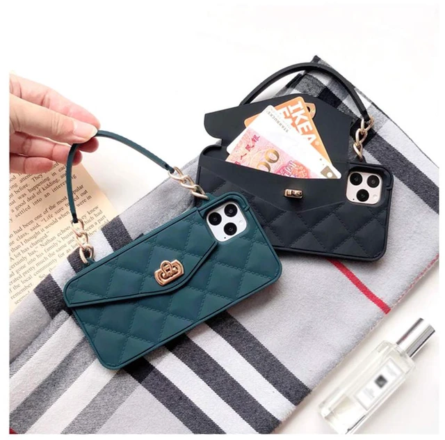 Alt view image 6 of 7 - Wallet Case Compatible with iPhone 14 Pro Max, Cute Light Luxury Bag Design, Purse Flip Card Pouch Cover Soft Silicone Case with Handstrap Long Shoulder Strap (Black, iPhone 14 Pro Max)