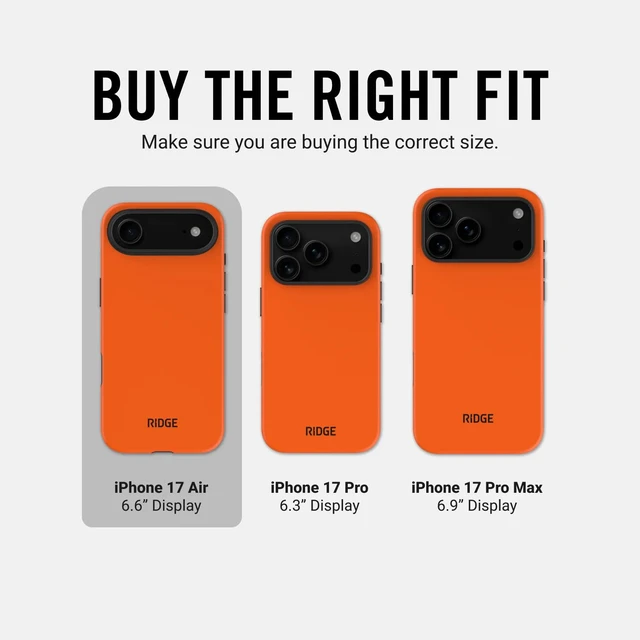 Alt view image 2 of 6 - Case Compatible with iPhone 17 AIR - Compatible with MAGSAFE & Wireless Charging, Aluminum Control Buttons, Dual-Layer Construction, TPU Bumper with Drop Protection (Basecamp Orange)