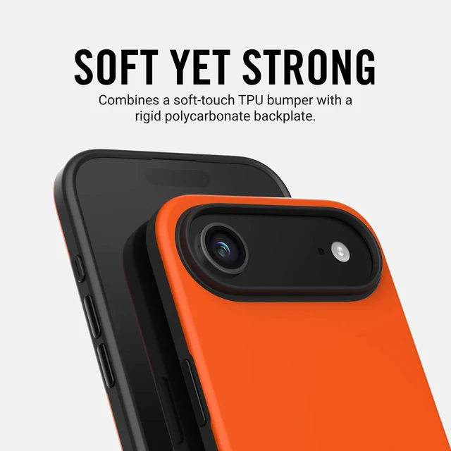 Alt view image 5 of 6 - Case Compatible with iPhone 17 AIR - Compatible with MAGSAFE & Wireless Charging, Aluminum Control Buttons, Dual-Layer Construction, TPU Bumper with Drop Protection (Basecamp Orange)