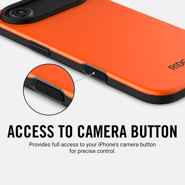 Alt view image 6 of 6 - Case Compatible with iPhone 17 AIR - Compatible with MAGSAFE & Wireless Charging, Aluminum Control Buttons, Dual-Layer Construction, TPU Bumper with Drop Protection (Basecamp Orange)