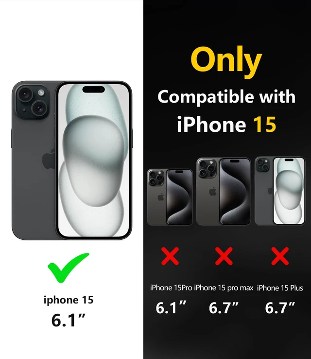 Alt view image 2 of 7 - for iPhone 15 Case,Compatible with MagSafe,Translucent Matte Shockproof Anti-Slip Anti-Fingerprint Pocket-Friendly Phone Case for iPhone 15 (Black)