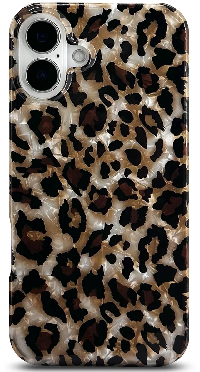 Main image of Compatible with iPhone 16 Case,Luxury Sparkle Translucent Clear Vintage Leopard Print Soft Silicone Cover for Girls Women Protective Phone Case for iPhone 16 6.1 inch Cheetah