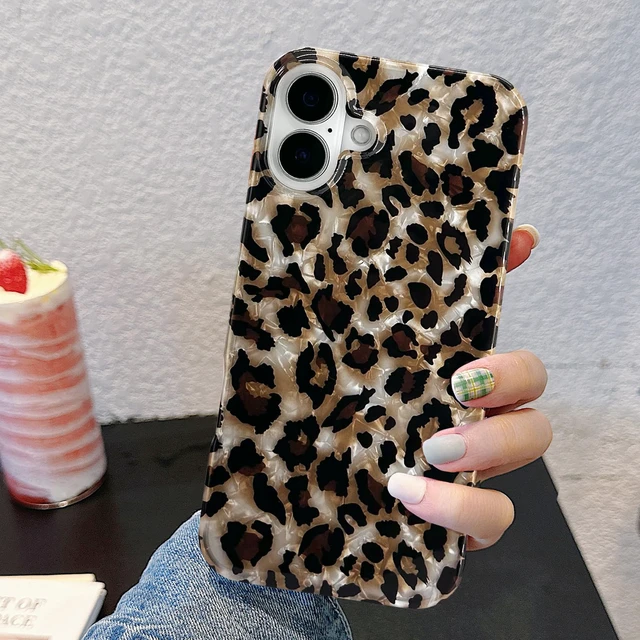 Alt view image 3 of 7 - Compatible with iPhone 16 Case,Luxury Sparkle Translucent Clear Vintage Leopard Print Soft Silicone Cover for Girls Women Protective Phone Case for iPhone 16 6.1 inch Cheetah