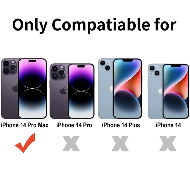Alt view image 2 of 5 - Phone Case Compatible with iPhone 14 Pro Max, Clear Case Shockproof Protective Bumper Slim Cover for 6.7 Inch