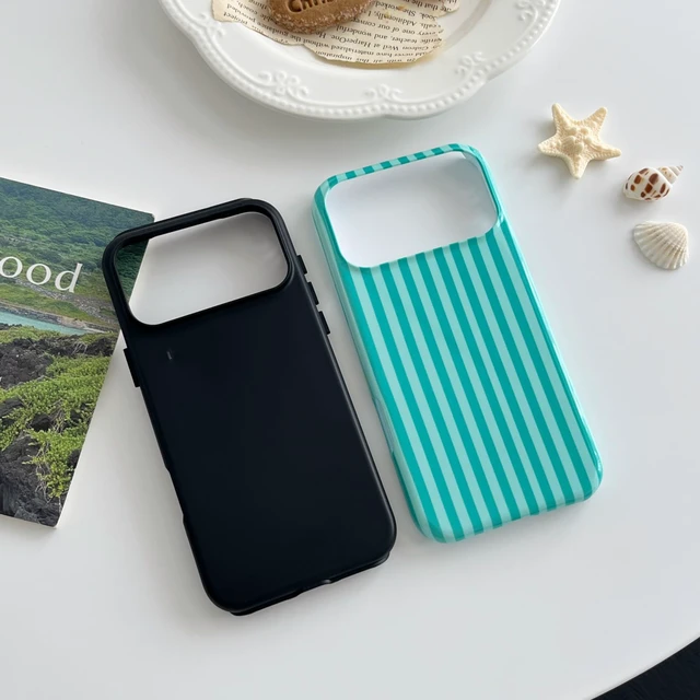 Alt view image 2 of 7 - Compatible with iPhone 16 Case Cute Striped Phone Case Teal | Cute Aesthetic Stripes Phone Cover for Women Girl Shockproof Slim TPU and Hard PC Protective Cover (Teal)