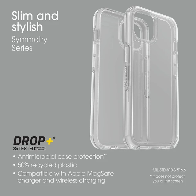 Alt view image 7 of 7 - iPhone 13 (Only) - Symmetry Clear Series Case - Clear - Ultra-Sleek - Wireless Charging Compatible - Raised Edges Protect Camera & Screen - Non-Retail Packaging
