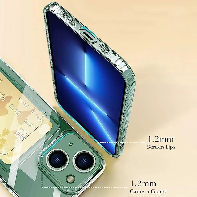 Alt view image 6 of 6 - Compatible with iPhone 16e/iPhone 17e Case with Card Holder, Clear Card Slot case, Ultra-Thin, Soft, Shockproof, Credit Card Protective Cover