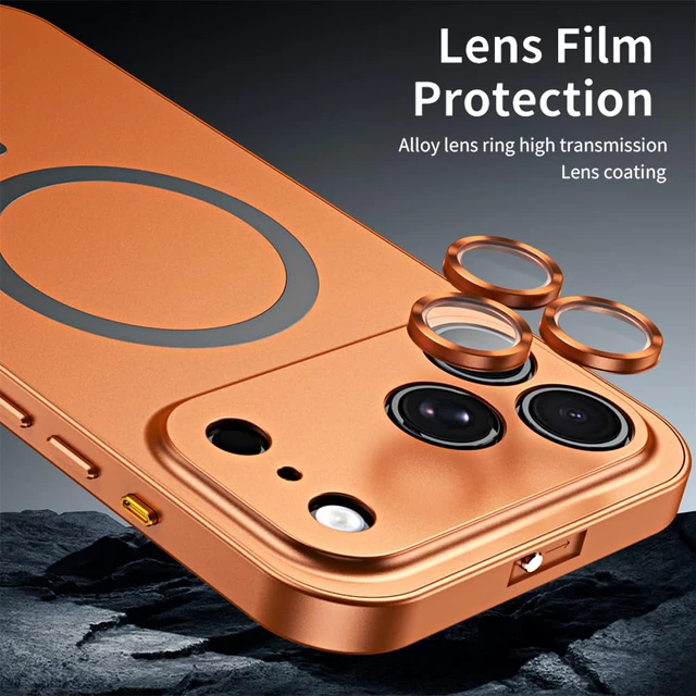 Alt view image 3 of 7 - for iPhone Case,Compatible with MagSafe,Magnetic Luxury 2 in 1 Aluminum Metal Frame PC Backboard,Slim Fit Military Grade Drop Protection Shockproof Phone Case (Silver,iPhone 17 Pro Max)
