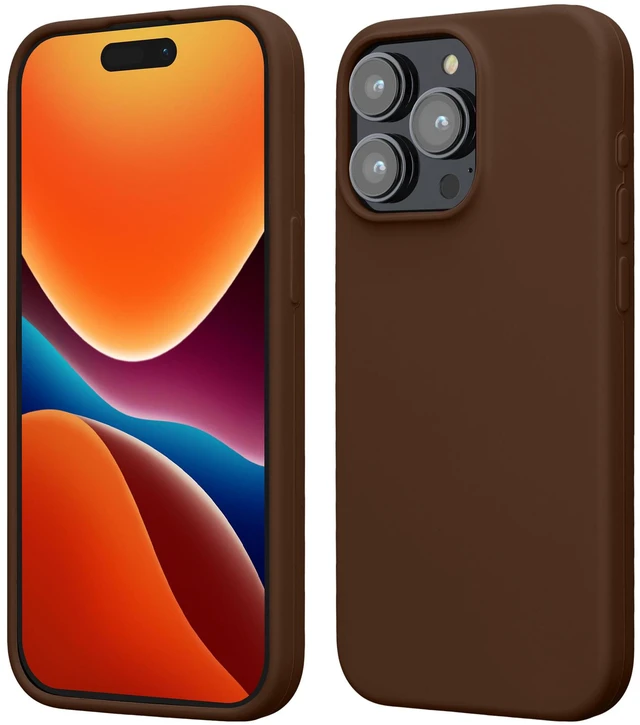 Main image of Case Compatible with iPhone 15 Pro Max Case - Slim Soft TPU Silicone Cover - Chocolate