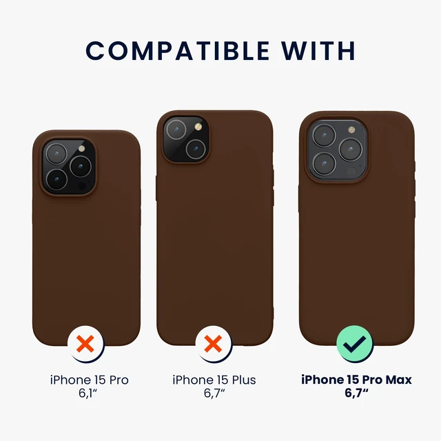 Alt view image 2 of 7 - Case Compatible with iPhone 15 Pro Max Case - Slim Soft TPU Silicone Cover - Chocolate