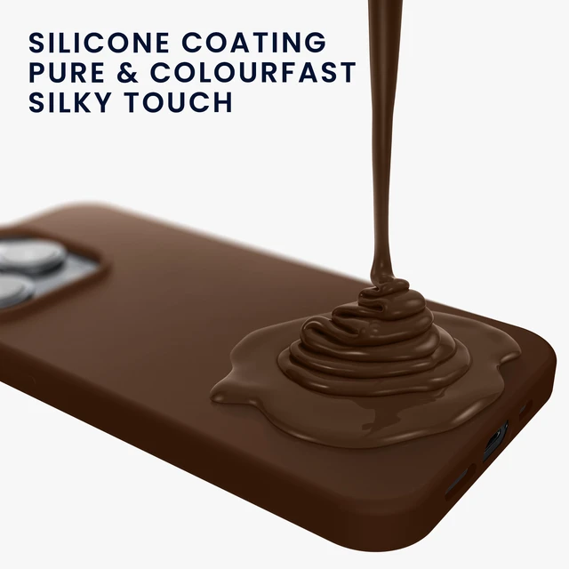 Alt view image 6 of 7 - Case Compatible with iPhone 15 Pro Max Case - Slim Soft TPU Silicone Cover - Chocolate