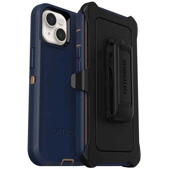 Main image of iPhone 14 & iPhone 13 (Only) - Defender Series Case - Blue Suede Shoes - Rugged & Durable - with Port Protection - Holster Clip Included - Non-Retail Packaging