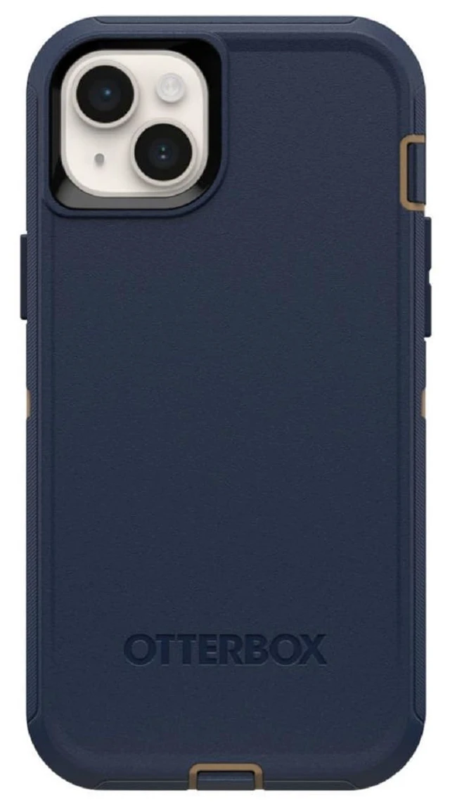 Alt view image 3 of 7 - iPhone 14 & iPhone 13 (Only) - Defender Series Case - Blue Suede Shoes - Rugged & Durable - with Port Protection - Holster Clip Included - Non-Retail Packaging
