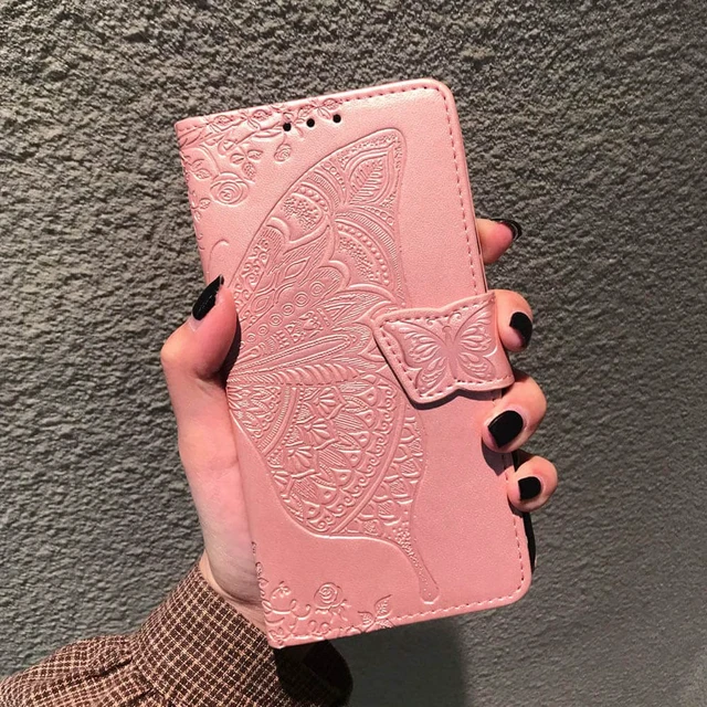 Alt view image 7 of 7 - Compatible with iPhone 14 Wallet Case for Women, Rose Gold | Butterfly Embossed Protective Phone Cover, Flip Folio PU Leather, Card Holder Slots, Stand, Wrist Strap, 6.1 Inch