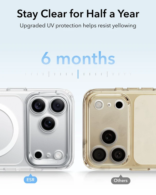 Alt view image 3 of 7 - for iPhone 17 Pro Max Case Flex Stand, for MagSafe, Clear | Anti-Yellowing, 3X Military-Grade Drop Protection, Magnetic Phone Case, Shockproof Air Guard Corners, Resists Scratches