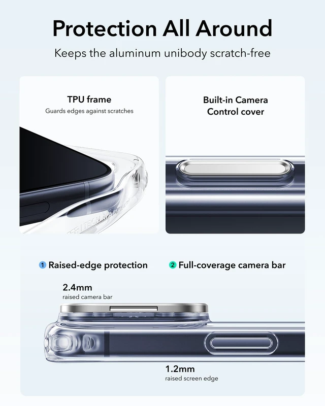 Alt view image 6 of 7 - for iPhone 17 Pro Max Case Flex Stand, for MagSafe, Clear | Anti-Yellowing, 3X Military-Grade Drop Protection, Magnetic Phone Case, Shockproof Air Guard Corners, Resists Scratches
