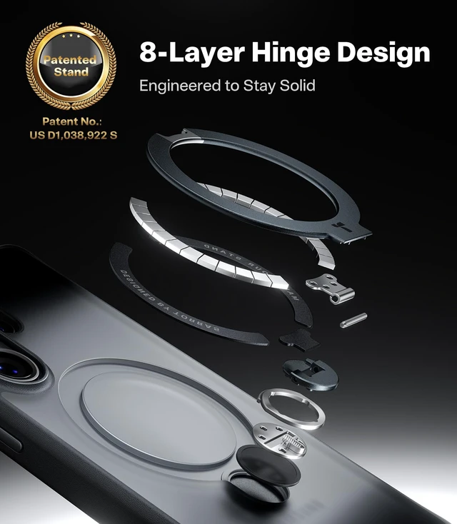 Alt view image 3 of 7 - Q3 Spin for Samsung Galaxy S26 Ultra Case with 360 Magnetic Stand | Compatible with Magsafe, 4X Military-Grade Shockproof S26 Ultra Phone Case with Kickstand, Translucent Frosted Black