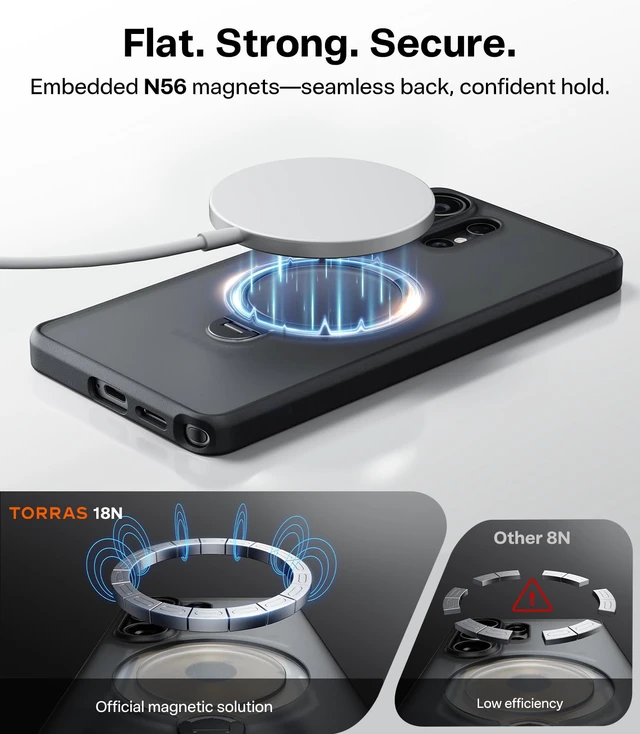Alt view image 5 of 7 - Q3 Spin for Samsung Galaxy S26 Ultra Case with 360 Magnetic Stand | Compatible with Magsafe, 4X Military-Grade Shockproof S26 Ultra Phone Case with Kickstand, Translucent Frosted Black