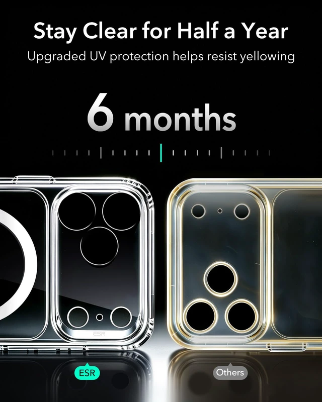 Alt view image 3 of 7 - for iPhone 17 Pro Case for MagSafe, Camera Control, Clear | Anti-Yellowing, Ultra Slim, 3X Military-Grade Drop Protection, Magnetic Phone Case, Impact Absorbing