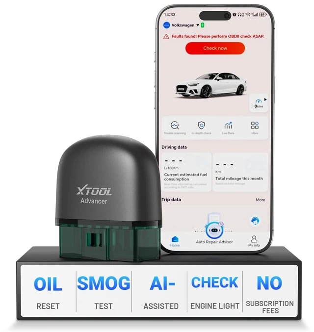 Main image of AD20 Pro OBD2 Scanner - Full System Car Diagnostic Scan Tool | No Subscription, AI Analysis, Wireless OBD Car Code Reader, Oil Reset, Performance Test, Voltage Test