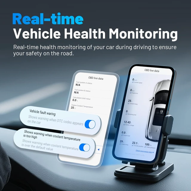 Alt view image 5 of 7 - AD20 Pro OBD2 Scanner - Full System Car Diagnostic Scan Tool | No Subscription, AI Analysis, Wireless OBD Car Code Reader, Oil Reset, Performance Test, Voltage Test