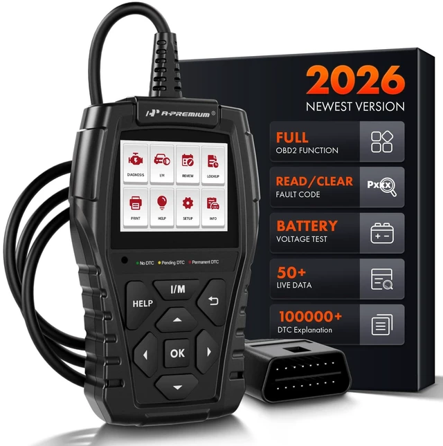 Main image of AD200 Professional OBD2 Scanner Car Diagnostic Tool OBDII EOBD | Code Reader, Enhanced Check Car Engine Light Diagnostic Scan Tool, Upgraded Fault Code Scanner for All Vehicles from 1996