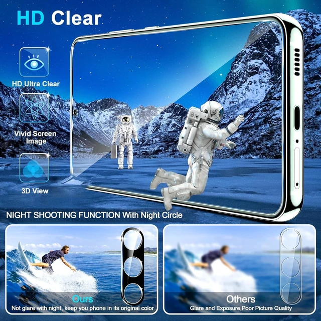Alt view image 3 of 7 - [3+3 Pack Pack Galaxy A17 5G Screen Protector, HD Clear Tempered Glass, Fingerprint Unlock, 3D Curved, Scratch Resistant, No Bubble for Samsung Galaxy A17 5G Glass Screen Protector