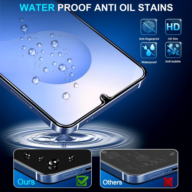 Alt view image 6 of 7 - [3+3 Pack Pack Galaxy A17 5G Screen Protector, HD Clear Tempered Glass, Fingerprint Unlock, 3D Curved, Scratch Resistant, No Bubble for Samsung Galaxy A17 5G Glass Screen Protector