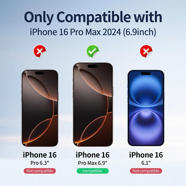 Alt view image 2 of 7 - Matte Screen Protector for iPhone 16 Pro Max 6.9inch, 2 Pack | Anti Glare, Anti Fingerprint, 9H Tempered Glass, Scratch Resistance Military-Grade, Smooth as Silk, Easy Installation Frame