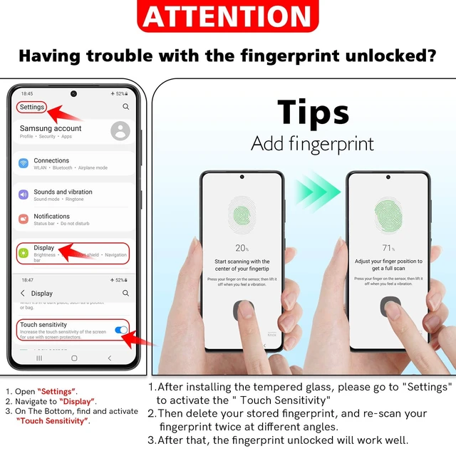 Alt view image 7 of 7 - 3 Pack for Samsung Galaxy S21 Ultra Screen Protector, Soft TPU Protector | Support Fingerprint Unlock Bubble Free, with Easy Installation Tool, 3D Curved Max Coverage for S21 Ultra