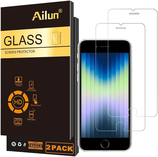 Main image of 2 Pack Screen Protector for iPhone SE 2020/2022 | 0.33mm, 4.7 Inch, Tempered Glass, Case Friendly, iPhone SE 2nd/3rd Generation