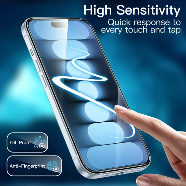 Alt view image 6 of 7 - Screen Protector for iPhone 15 Plus, 2-Pack | 9H Tempered Glass, HD Clear, Anti-Scratch Protection, Easy Installation Tool
