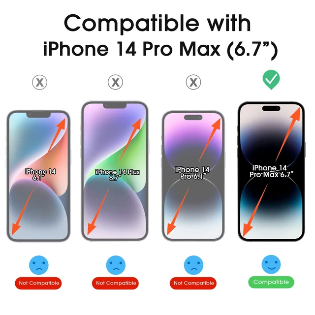 Alt view image 2 of 6 - OneTouch for iPhone 14 Pro Max Screen Protector 6.7'' Tempered Glass | Auto-Alignment, 30s Install, Bubble Free, 9H Hardness, Scratch & Drop Protection, HD Clear, Case Friendly, 2 Pack (14P-6.7'')
