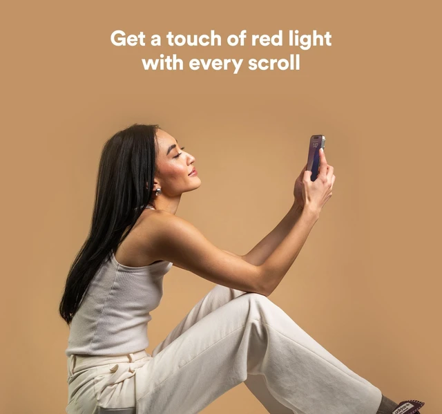 Alt view image 2 of 6 - Red Light Converter Privacy Screen Protector (iPhone 15 Pro Max) | Designed to Support Better Rest, Eye Comfort, and Skin Health - Tempered Privacy Glass w/ Easy Installation Tool