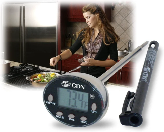 Alt view image 5 of 6 - Waterproof Digital Thermometer Long 4.75" Stem, NSF Certified, Ideal for for Bread Baking, Cooking, Brewing - DTQ450X
